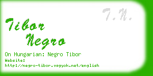tibor negro business card